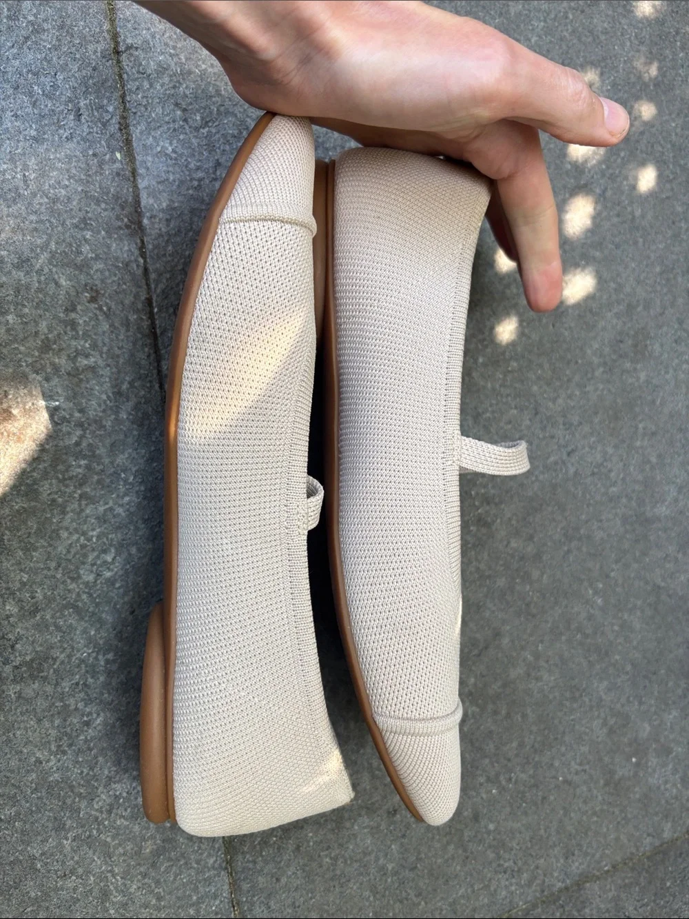 VIVAIA Women's Light Beige (nude) almond toe Mary Jane flats - Picture 7 of 10